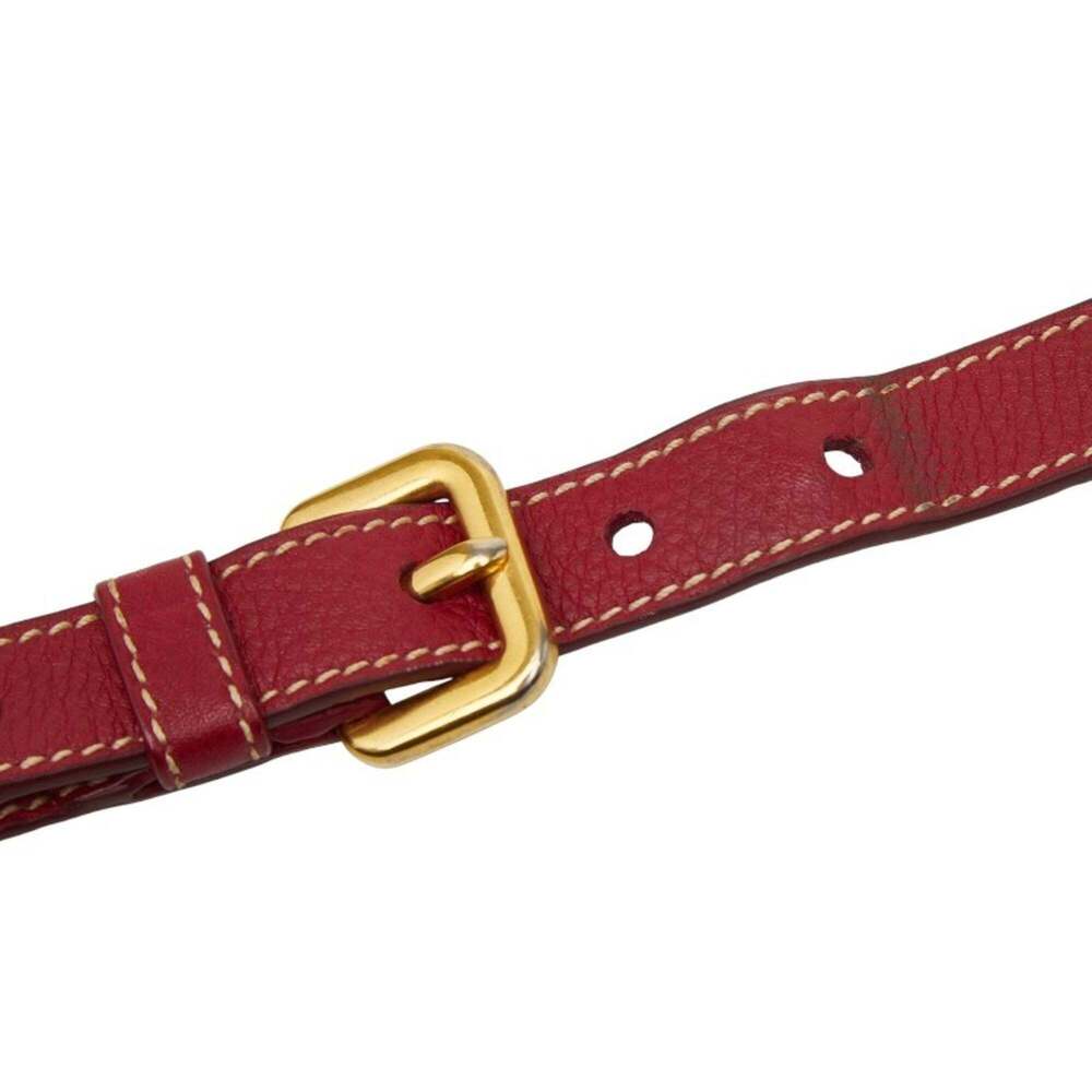PRADA Red Leather Shoulder Bag - Picture 8 of 15